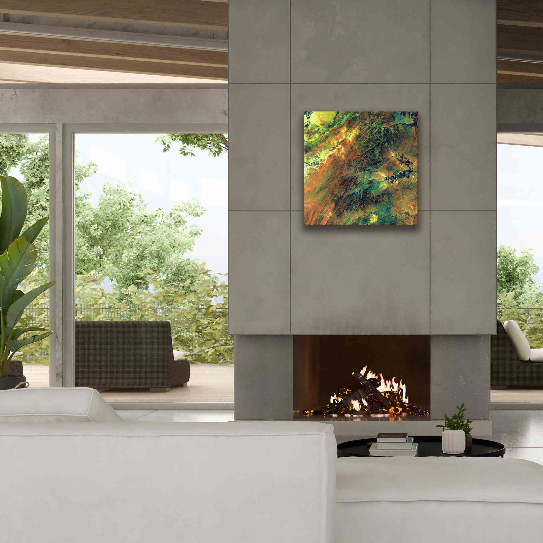 'Earth as Art: Rugged Terrain,' Canvas Wall Art,26 x 26