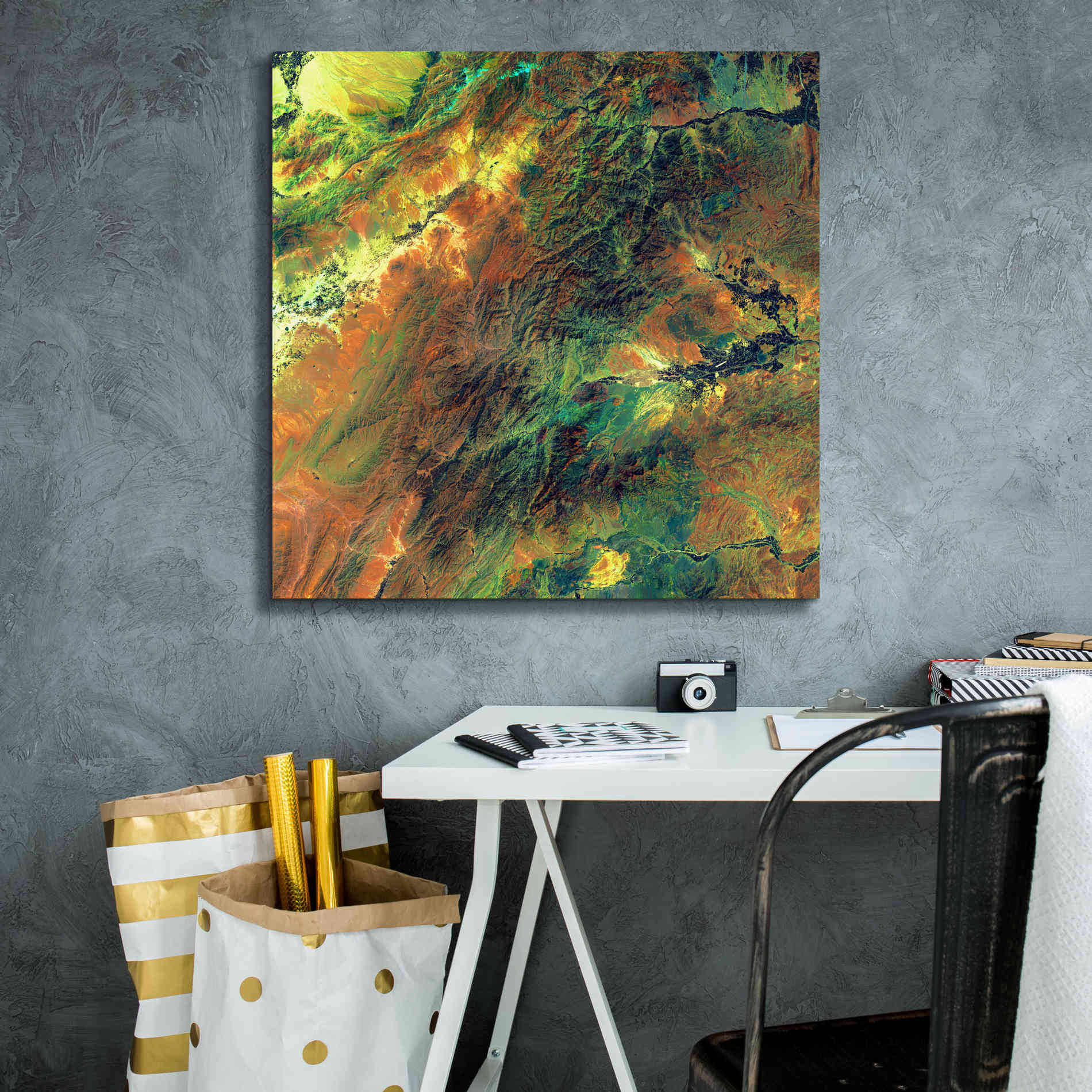 'Earth as Art: Rugged Terrain,' Canvas Wall Art,26 x 26