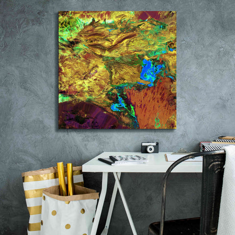 Image of 'Earth as Art: Spilled Paint,' Canvas Wall Art,26 x 26