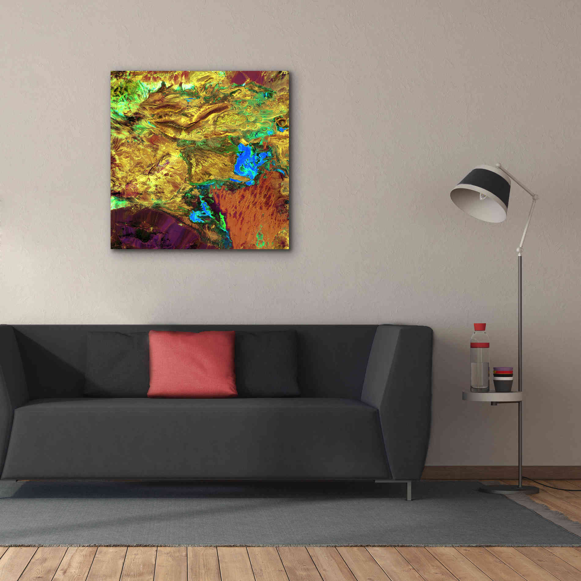 'Earth as Art: Spilled Paint,' Canvas Wall Art,37 x 37