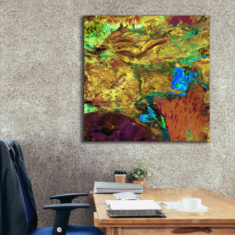 Image of 'Earth as Art: Spilled Paint,' Canvas Wall Art,37 x 37