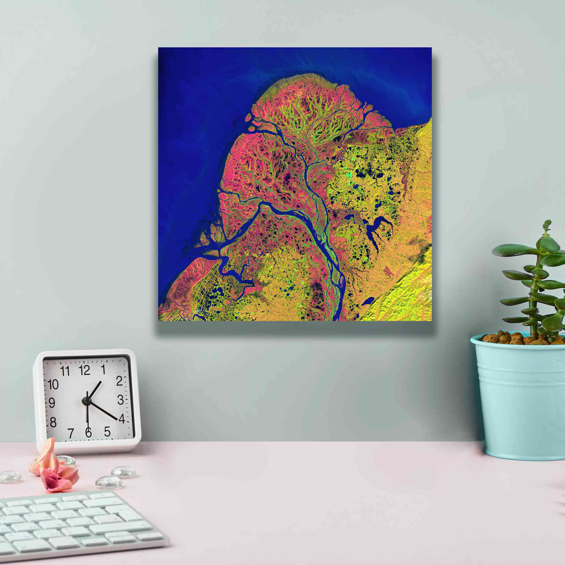 'Earth as Art: Yukon Delta,' Canvas Wall Art,12 x 12