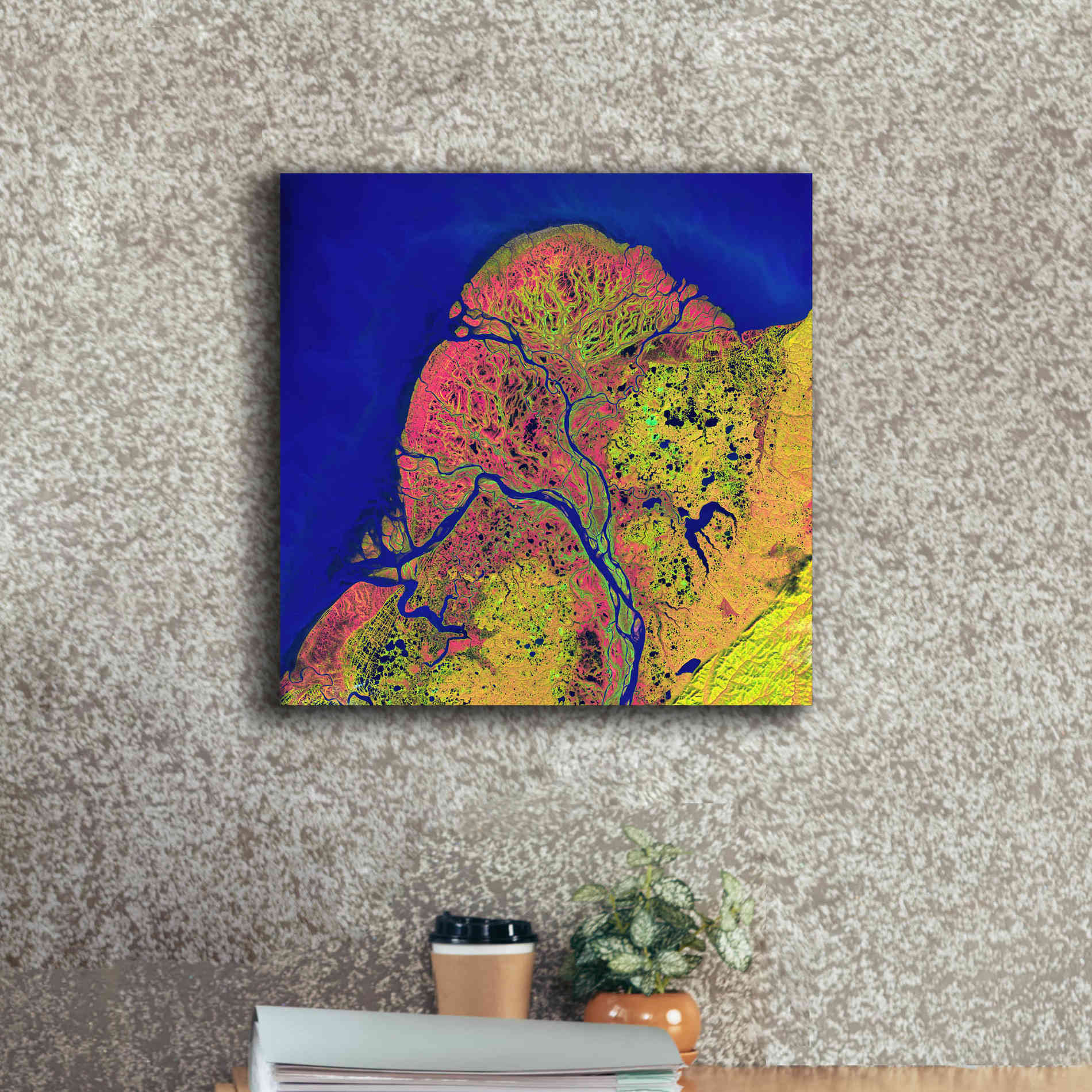 'Earth as Art: Yukon Delta,' Canvas Wall Art,18 x 18