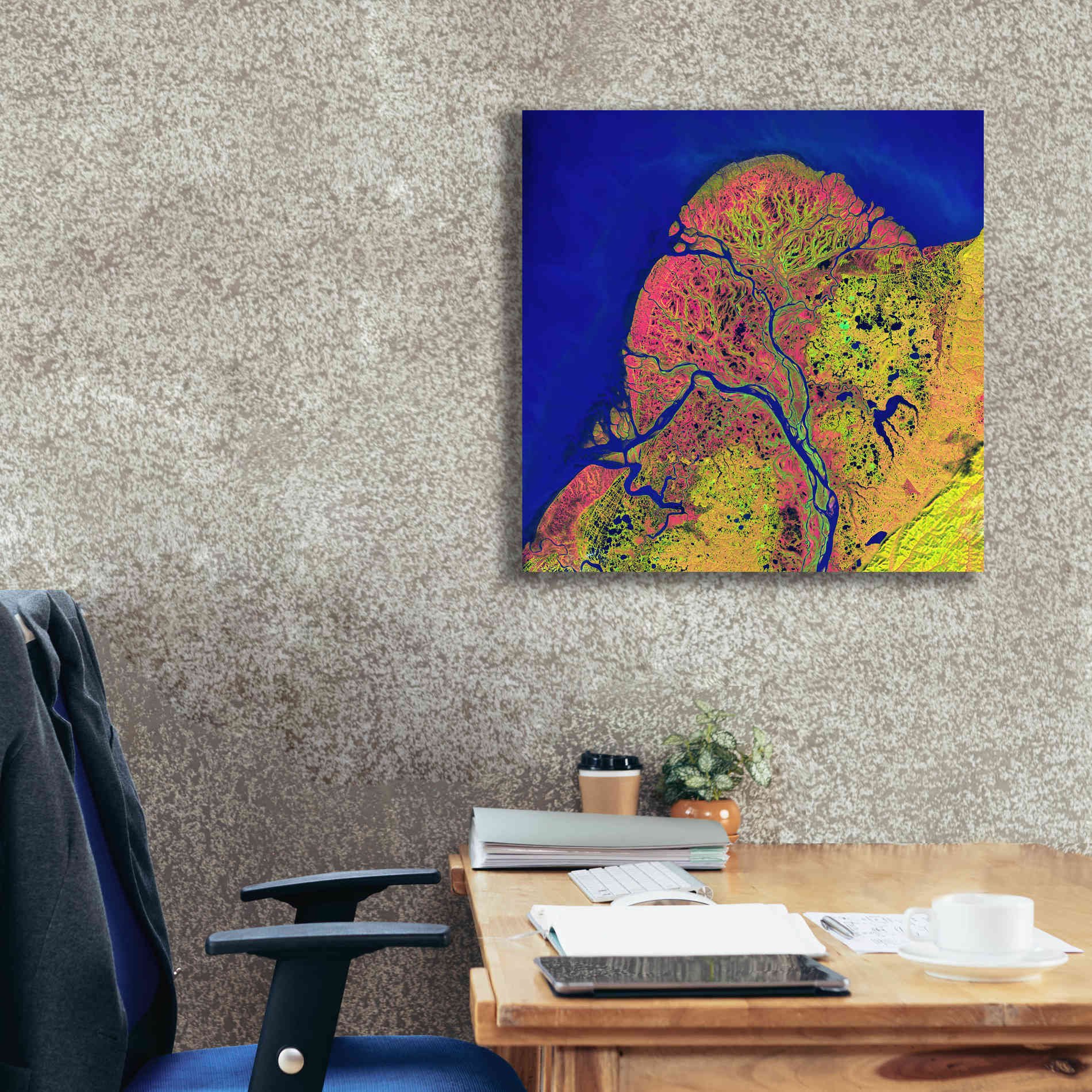 'Earth as Art: Yukon Delta,' Canvas Wall Art,26 x 26