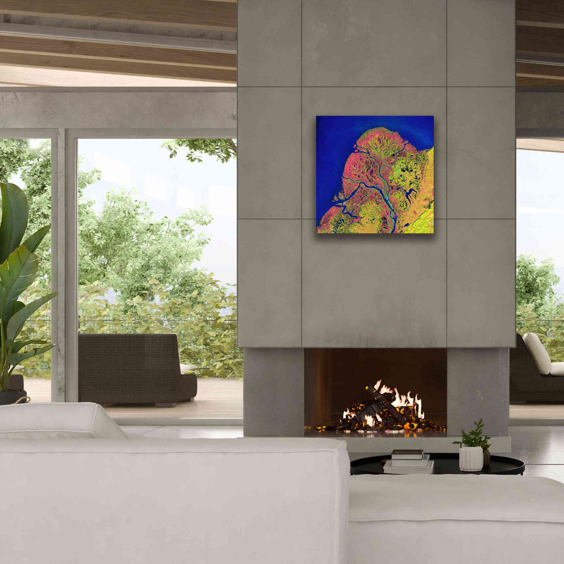 'Earth as Art: Yukon Delta,' Canvas Wall Art,26 x 26