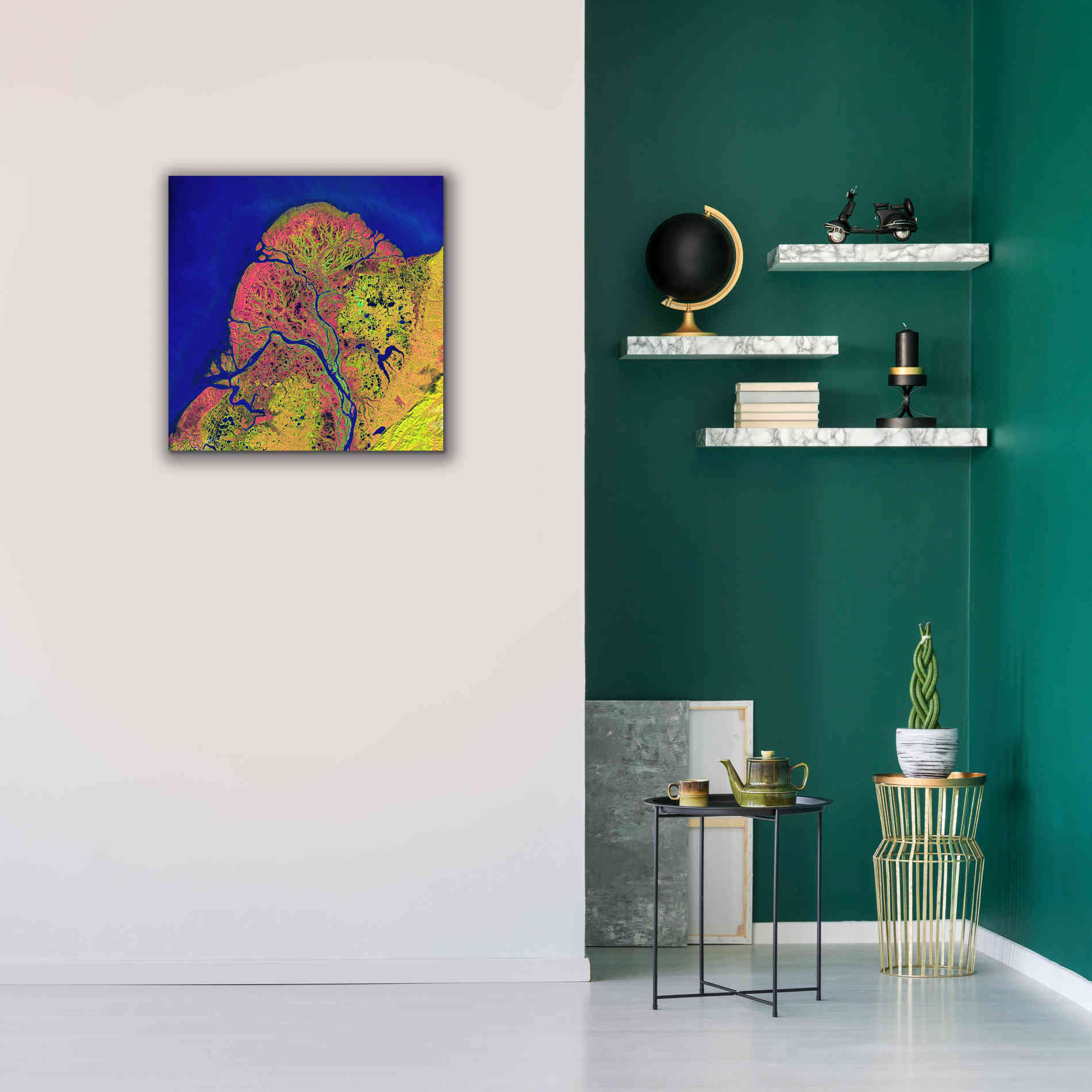 'Earth as Art: Yukon Delta,' Canvas Wall Art,26 x 26