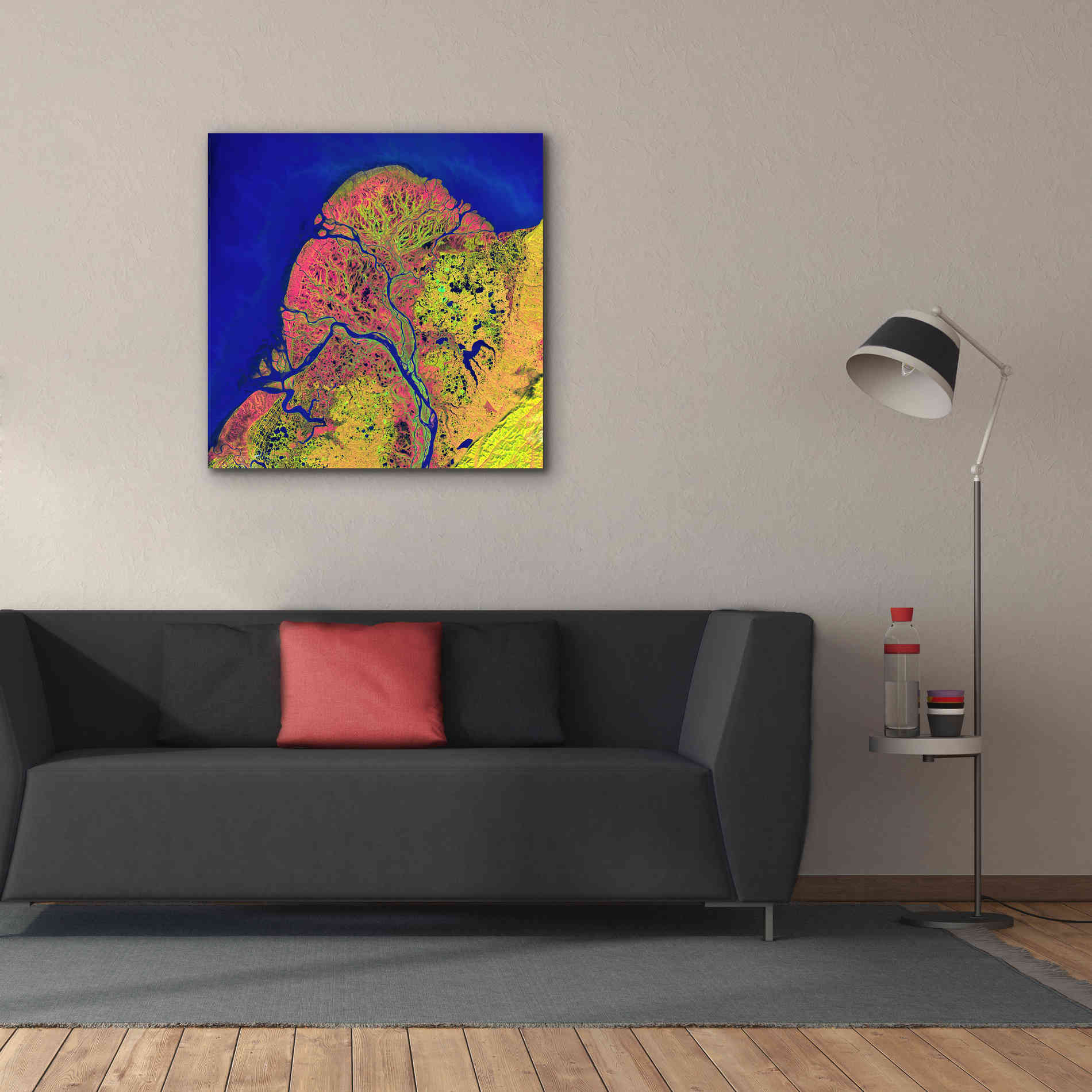 'Earth as Art: Yukon Delta,' Canvas Wall Art,37 x 37