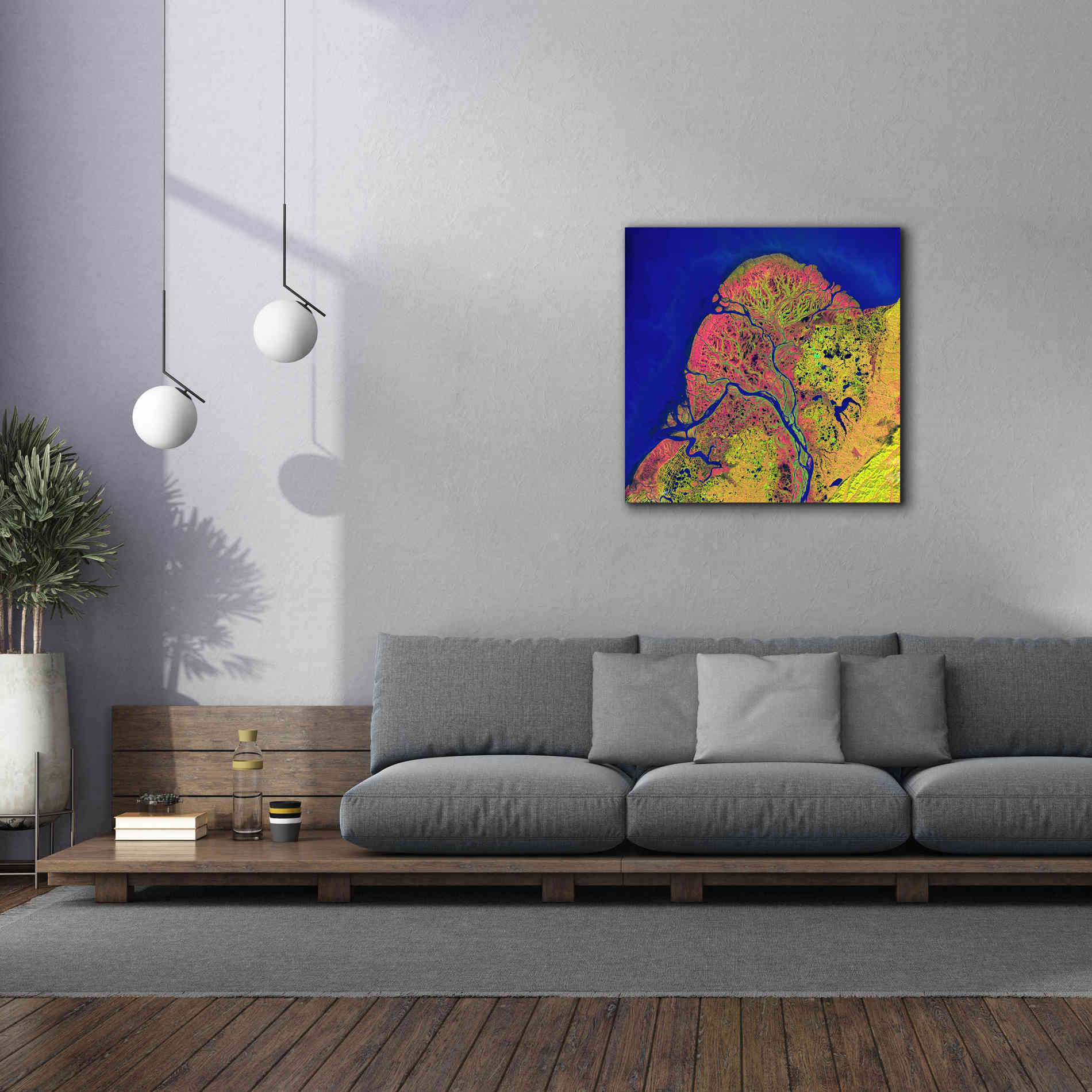 'Earth as Art: Yukon Delta,' Canvas Wall Art,37 x 37