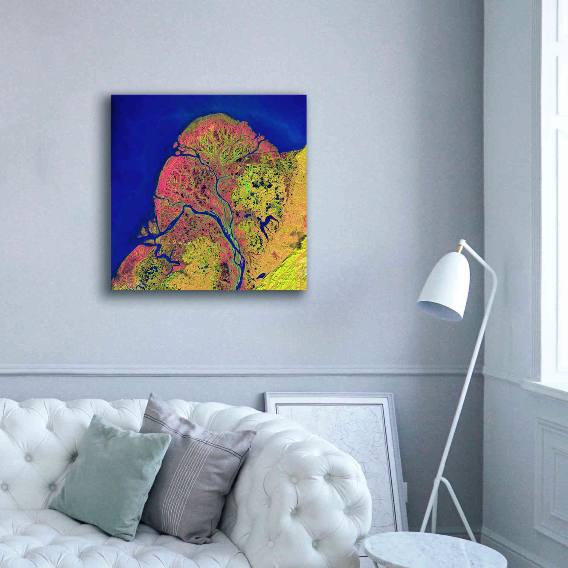 'Earth as Art: Yukon Delta,' Canvas Wall Art,37 x 37