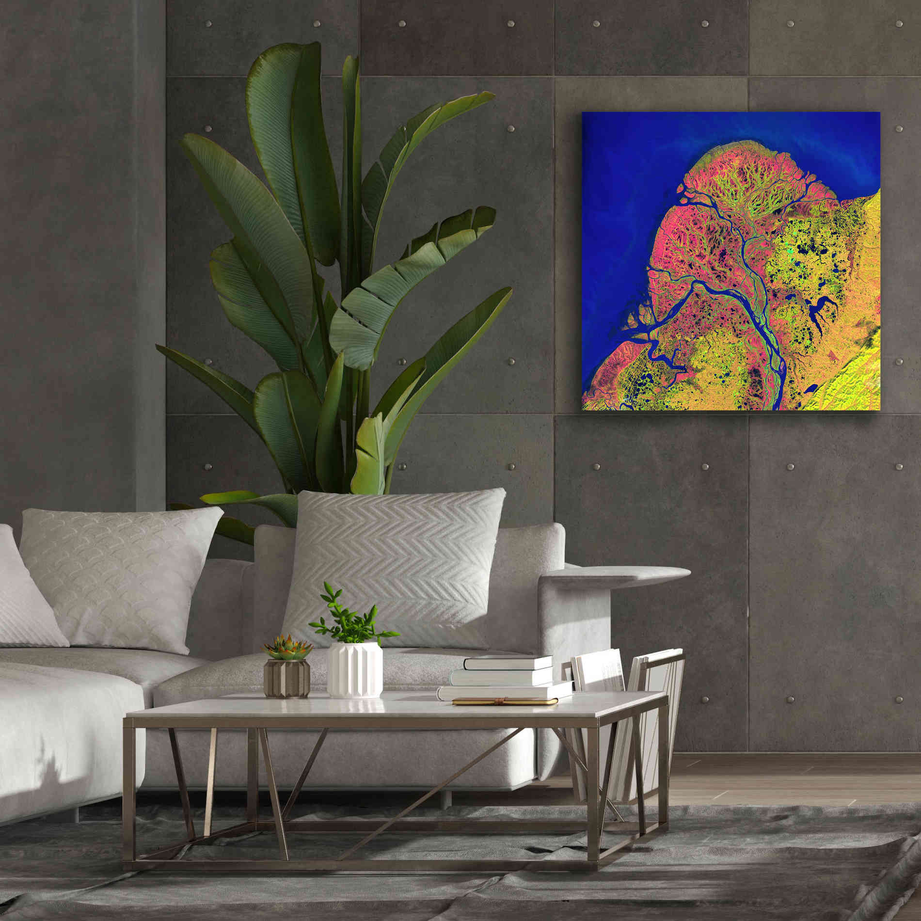 'Earth as Art: Yukon Delta,' Canvas Wall Art,37 x 37