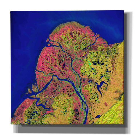 Image of 'Earth as Art: Yukon Delta,' Canvas Wall Art,12x12x1.1x0,18x18x1.1x0,26x26x1.74x0,37x37x1.74x0