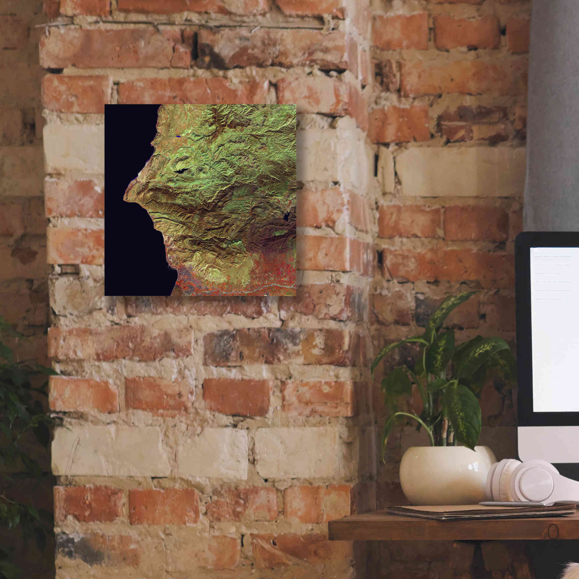 'Earth as Art: Earth Selfie,' Canvas Wall Art,12 x 12