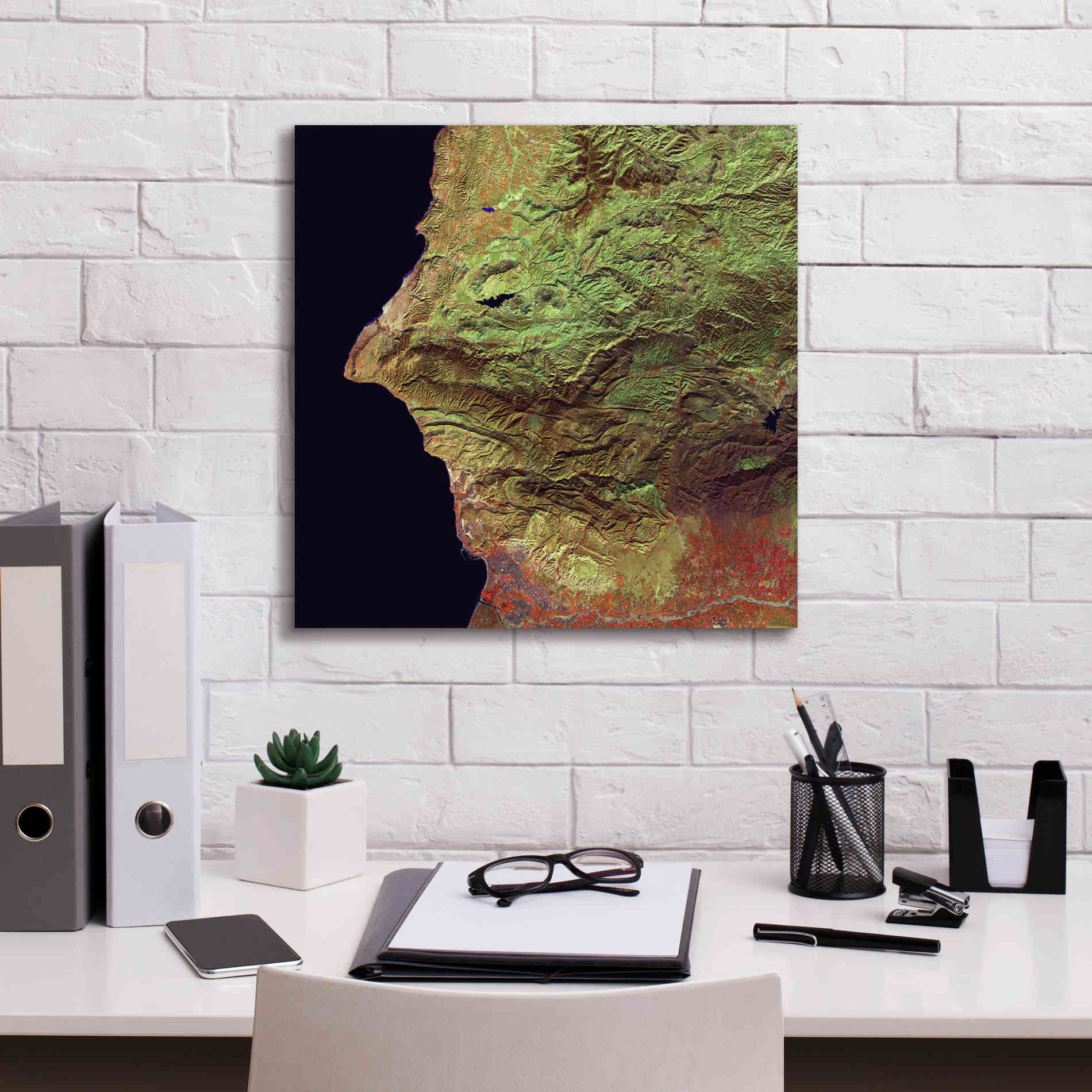 'Earth as Art: Earth Selfie,' Canvas Wall Art,18 x 18