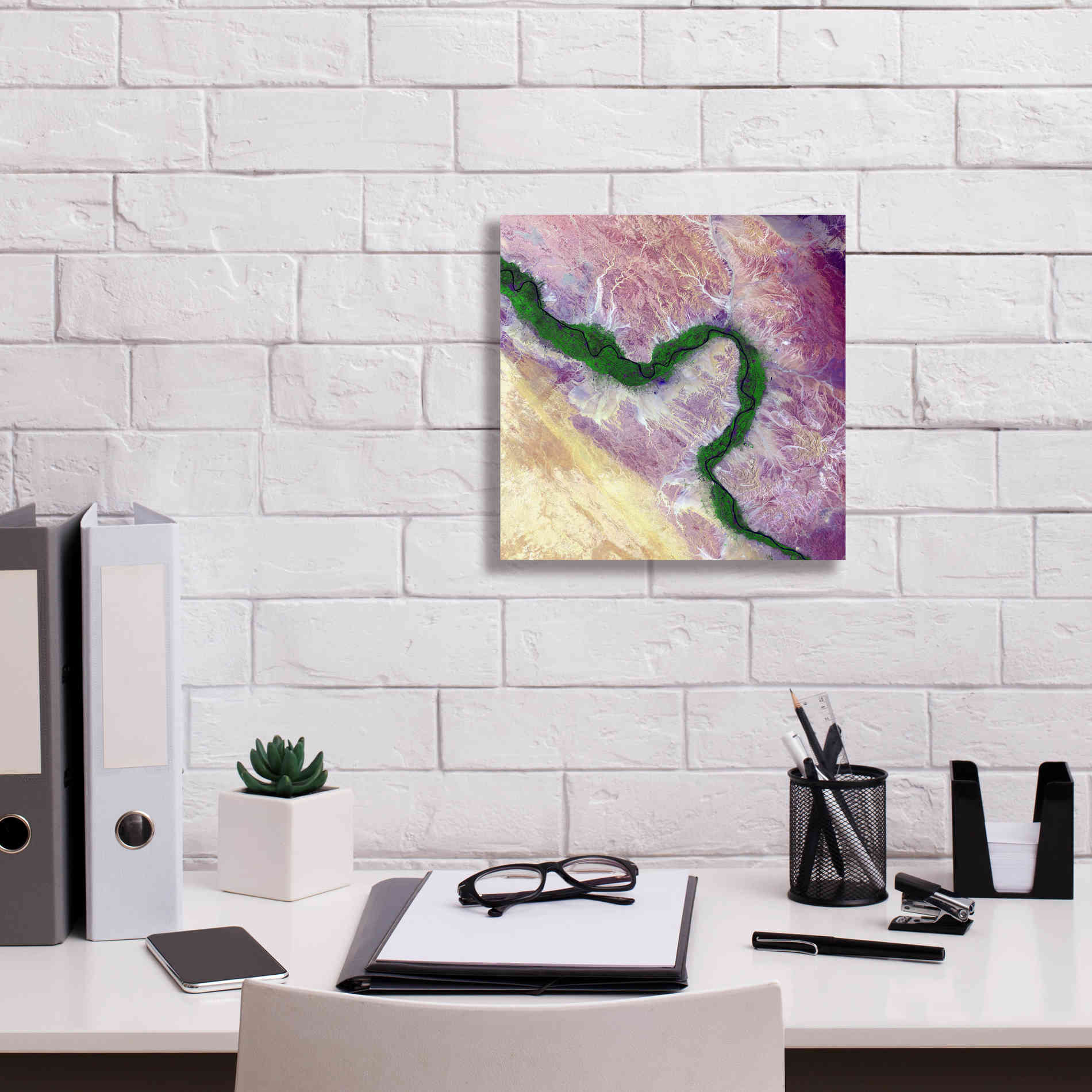 'Earth as Art: Life Along the Nile,' Canvas Wall Art,12 x 12