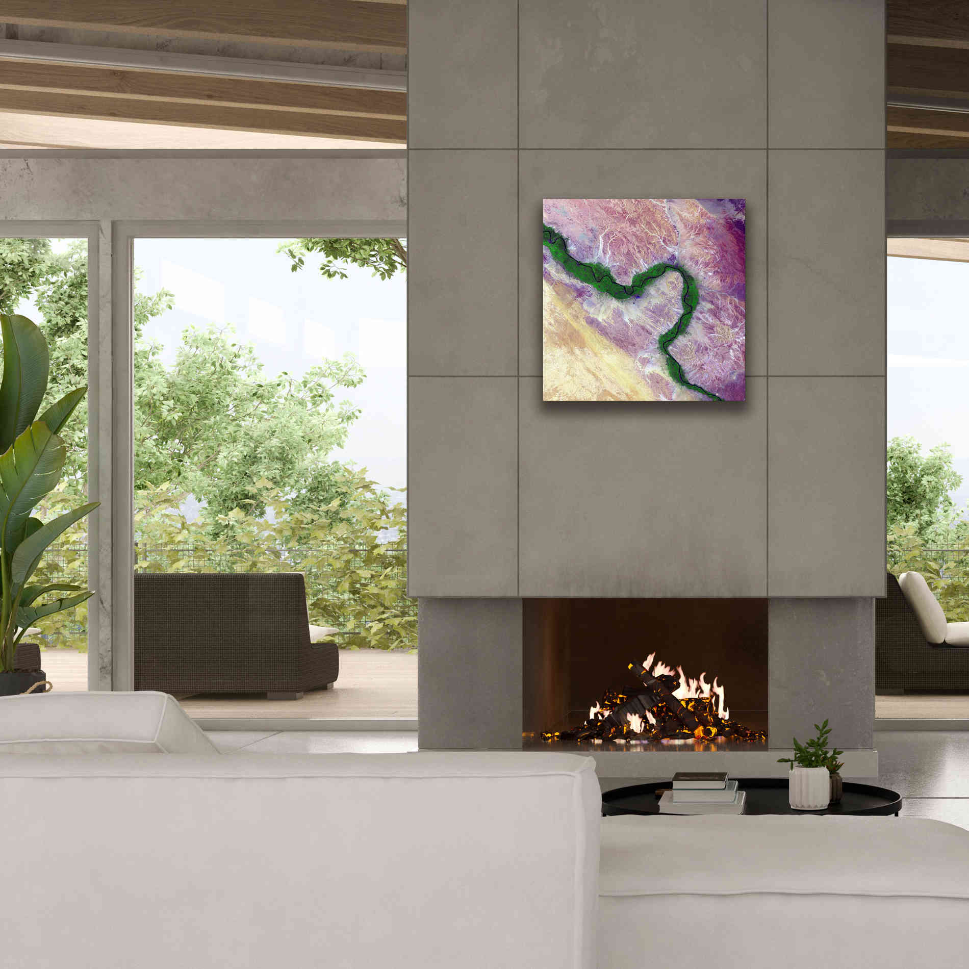 'Earth as Art: Life Along the Nile,' Canvas Wall Art,26 x 26