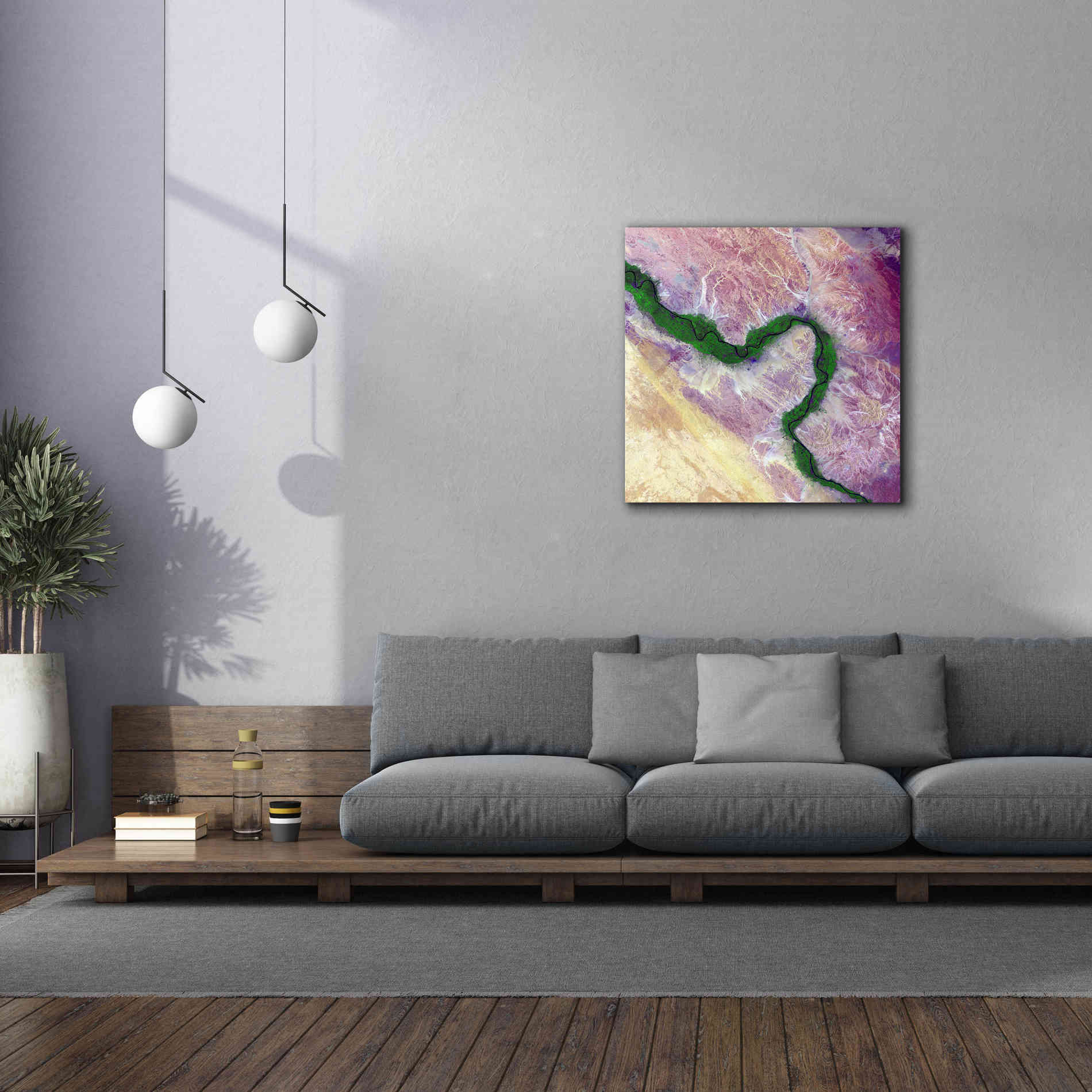 'Earth as Art: Life Along the Nile,' Canvas Wall Art,37 x 37