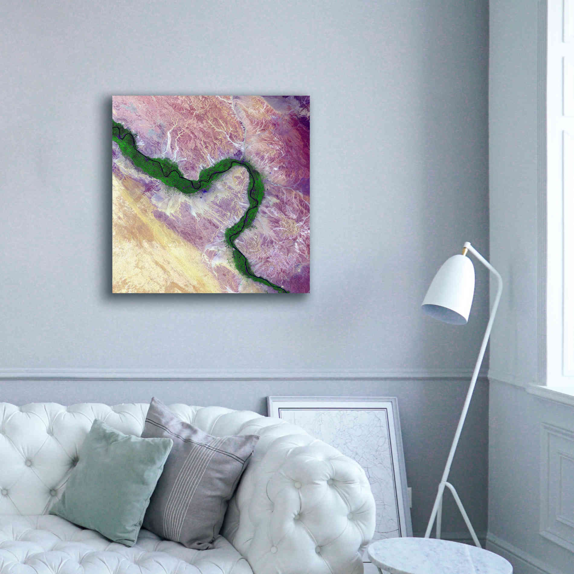 'Earth as Art: Life Along the Nile,' Canvas Wall Art,37 x 37