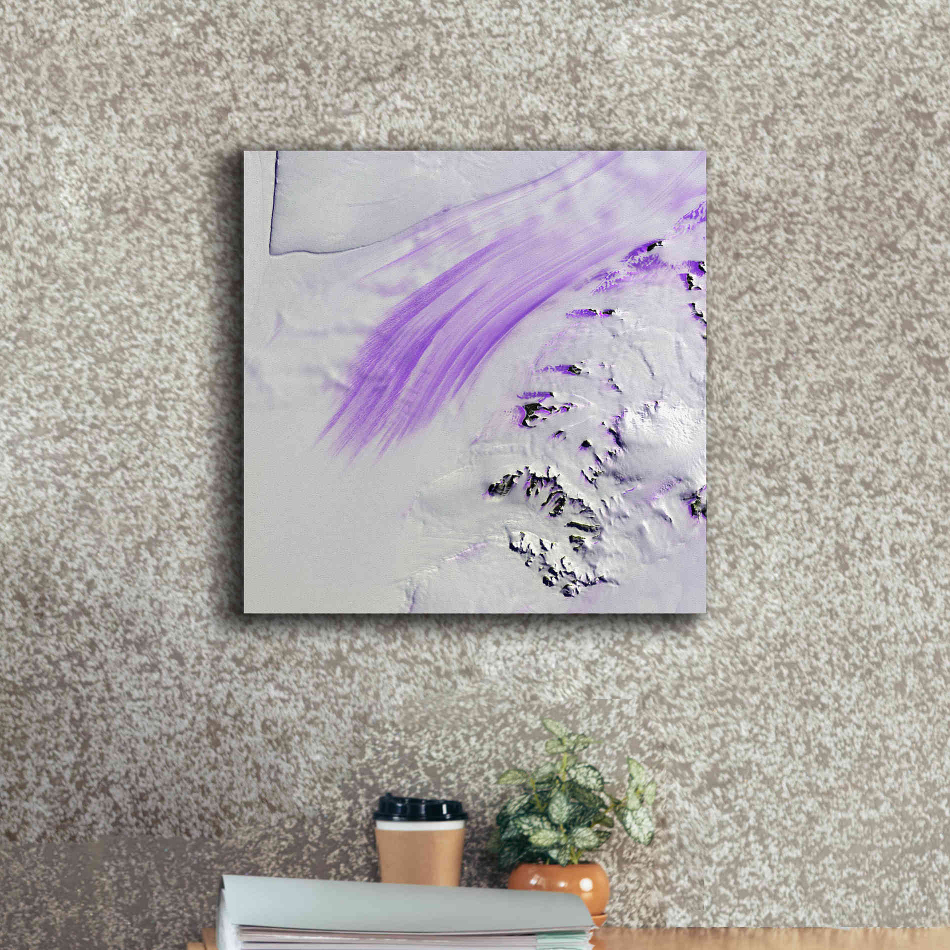 'Earth as Art: Slessor Glacier,' Canvas Wall Art,18 x 18