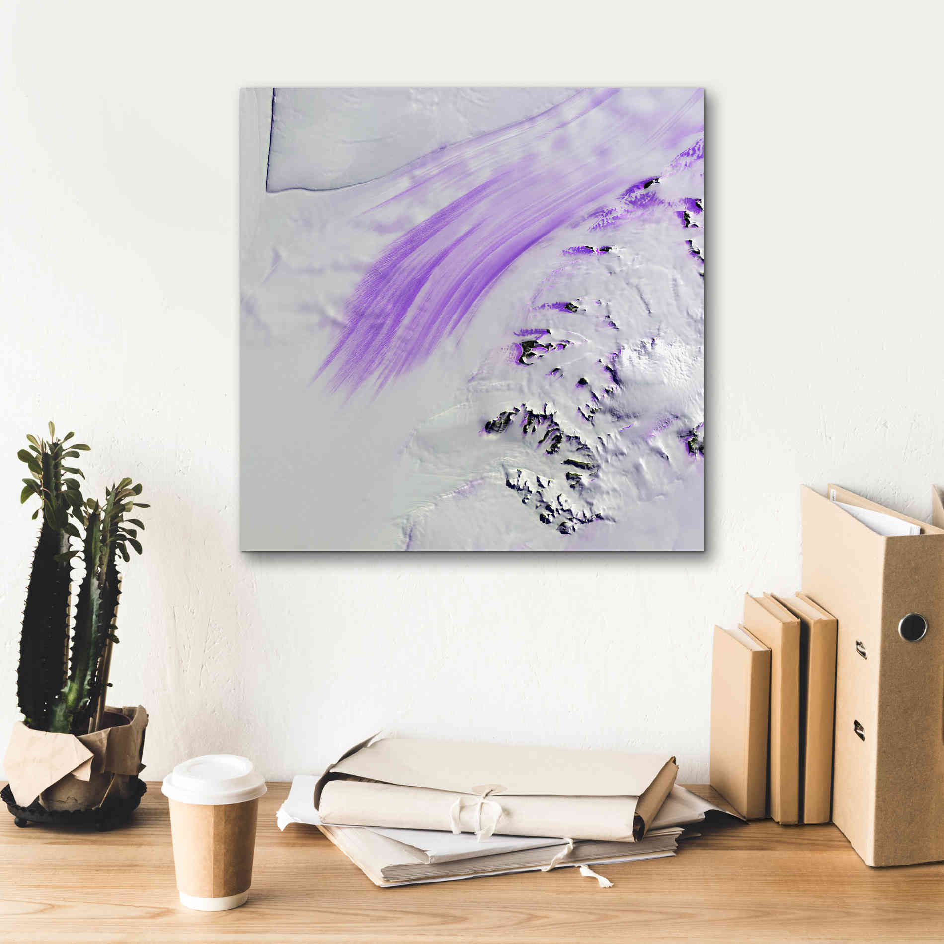 'Earth as Art: Slessor Glacier,' Canvas Wall Art,18 x 18