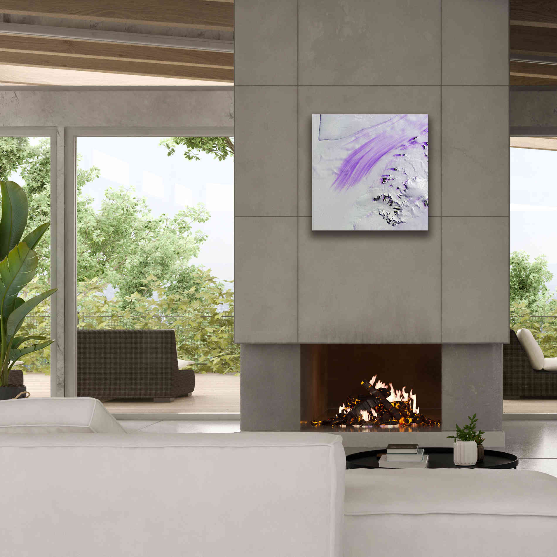 'Earth as Art: Slessor Glacier,' Canvas Wall Art,26 x 26