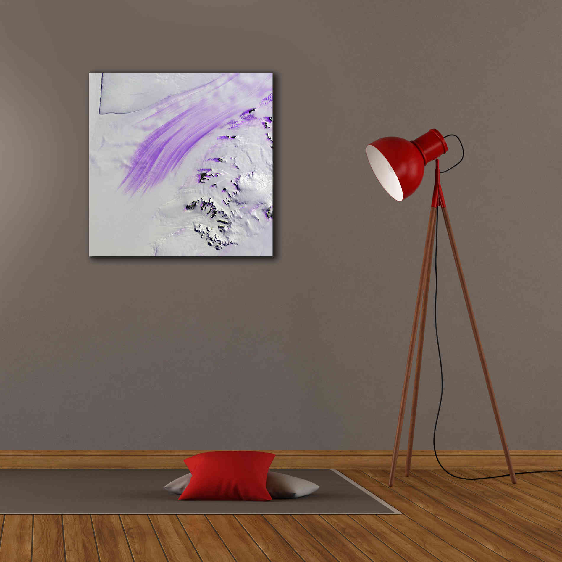 'Earth as Art: Slessor Glacier,' Canvas Wall Art,26 x 26