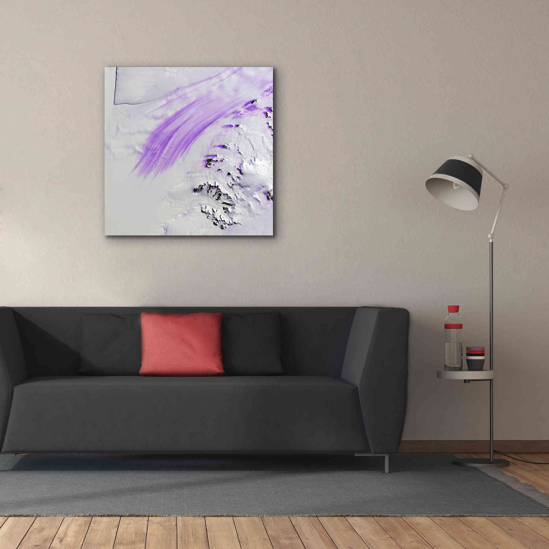 'Earth as Art: Slessor Glacier,' Canvas Wall Art,37 x 37
