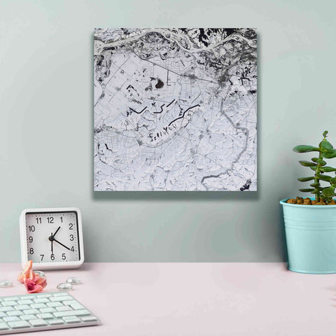 Image of 'Earth as Art: Etched in Snow,' Canvas Wall Art,12 x 12