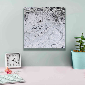 'Earth as Art: Etched in Snow,' Canvas Wall Art,12 x 12