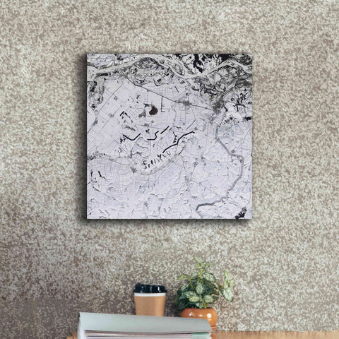 Image of 'Earth as Art: Etched in Snow,' Canvas Wall Art,18 x 18