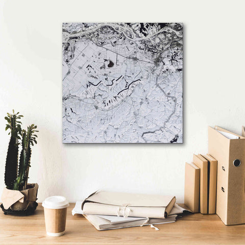 Image of 'Earth as Art: Etched in Snow,' Canvas Wall Art,18 x 18