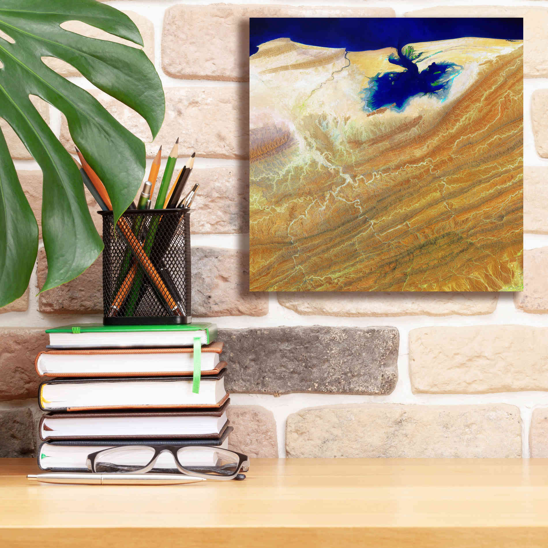 'Earth as Art: Ink Stain,' Canvas Wall Art,12 x 12