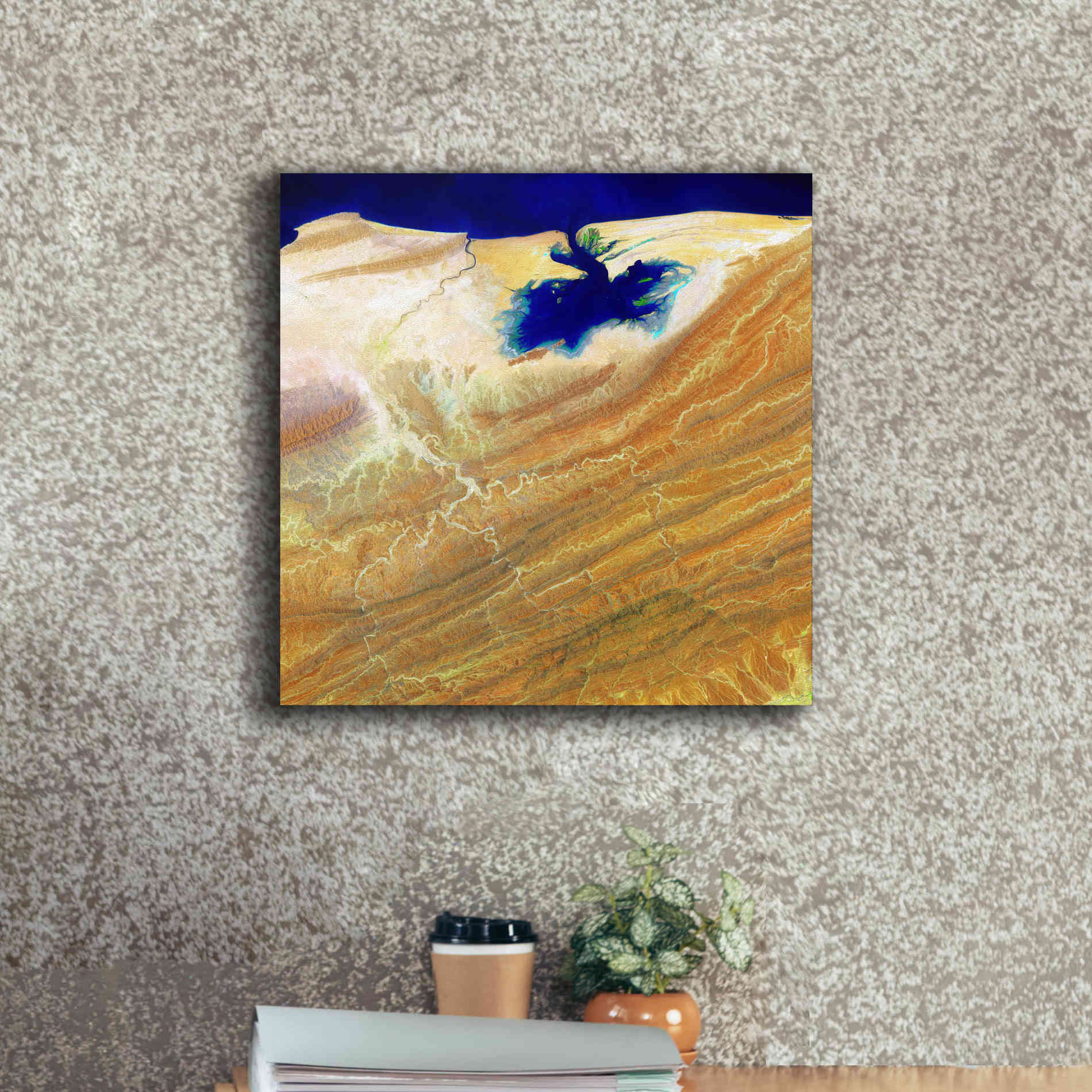 'Earth as Art: Ink Stain,' Canvas Wall Art,18 x 18