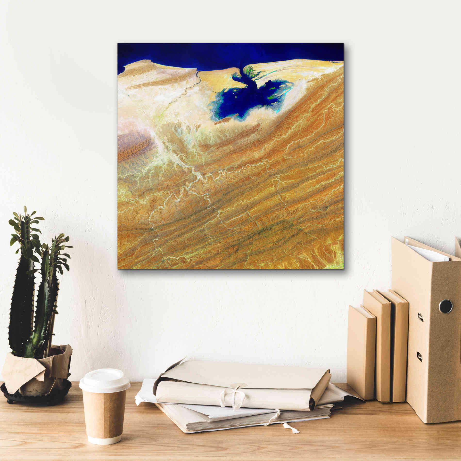 'Earth as Art: Ink Stain,' Canvas Wall Art,18 x 18