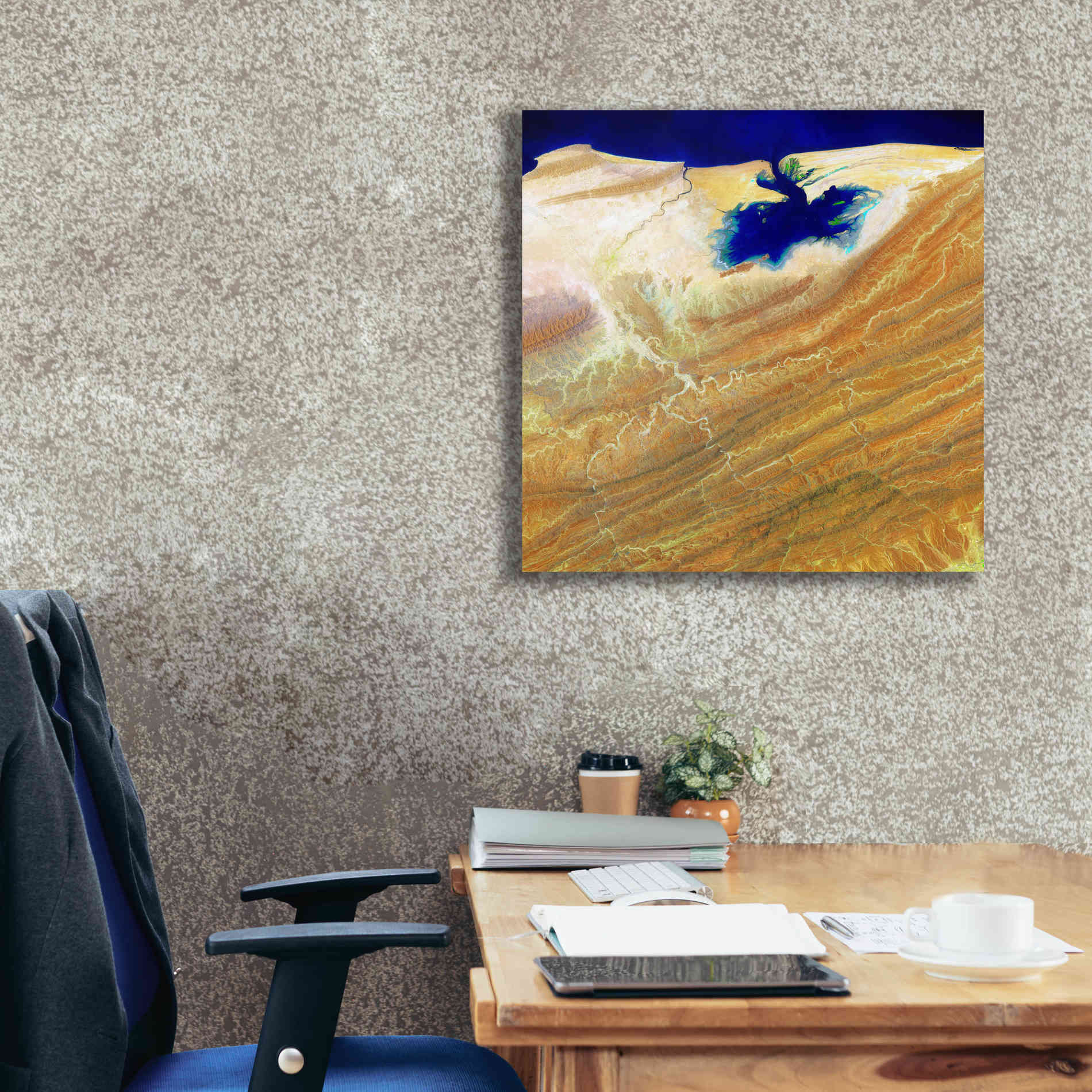 'Earth as Art: Ink Stain,' Canvas Wall Art,26 x 26