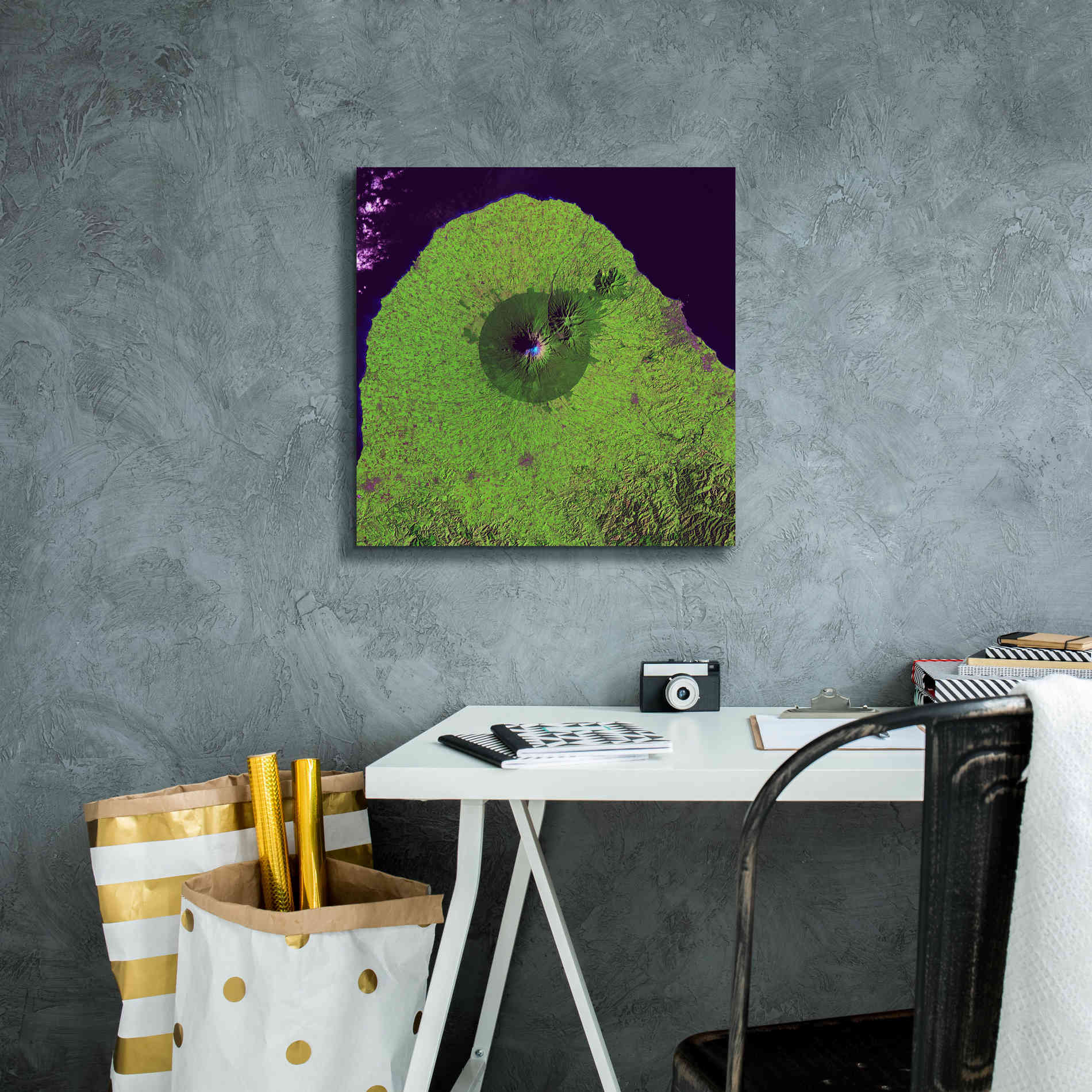'Earth as Art: Mount Taranaki,' Canvas Wall Art,18 x 18