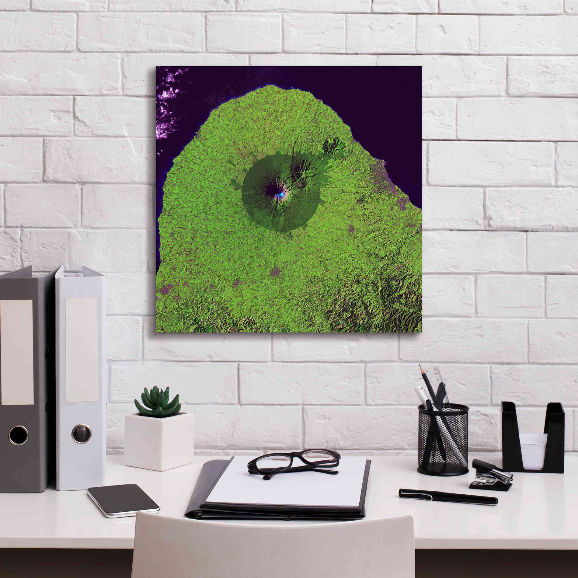 'Earth as Art: Mount Taranaki,' Canvas Wall Art,18 x 18