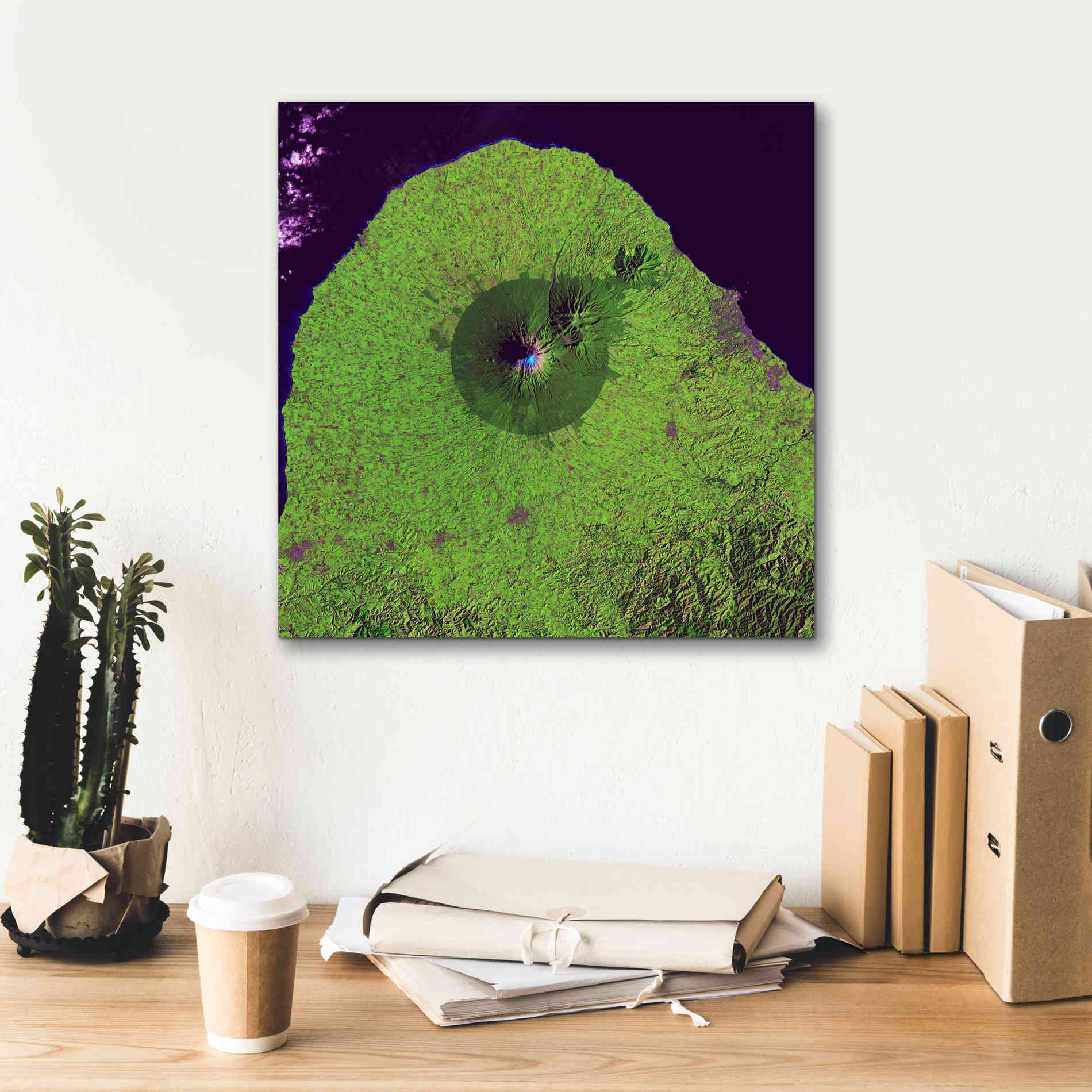 'Earth as Art: Mount Taranaki,' Canvas Wall Art,18 x 18