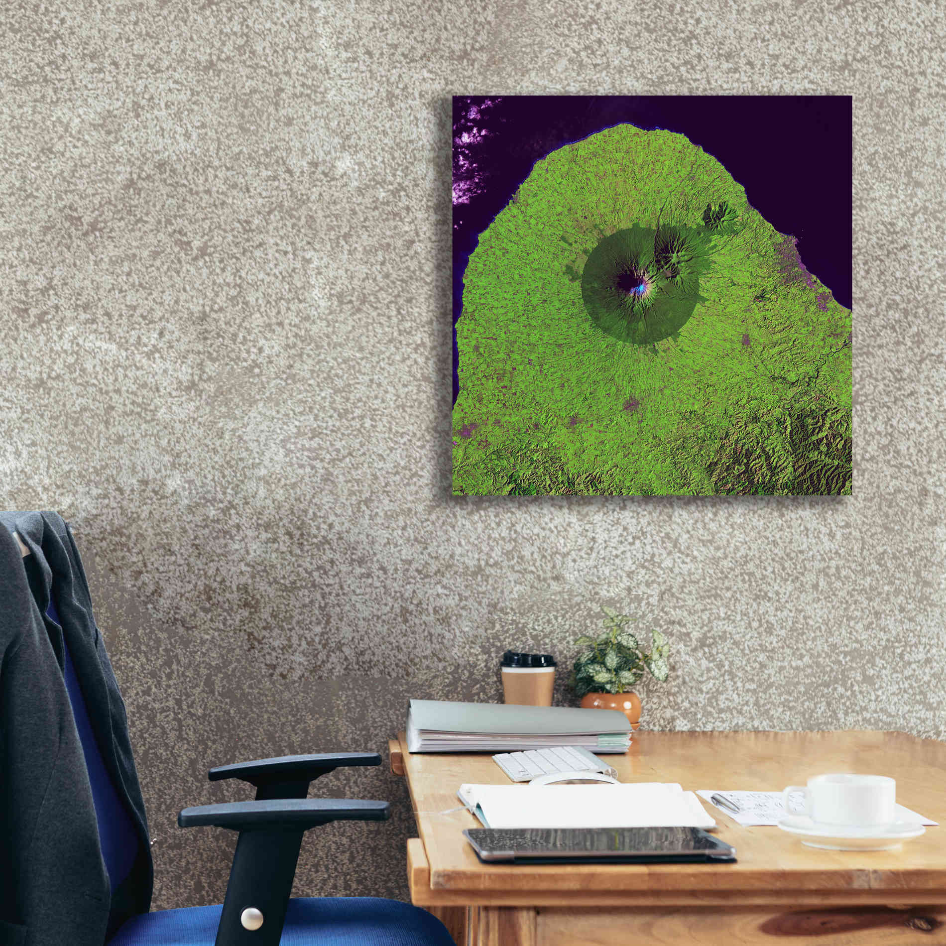 'Earth as Art: Mount Taranaki,' Canvas Wall Art,26 x 26