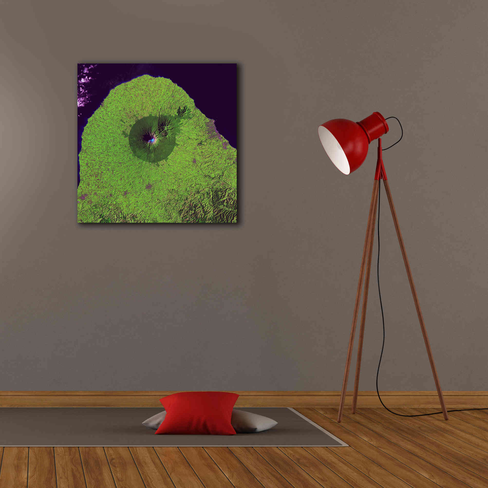 'Earth as Art: Mount Taranaki,' Canvas Wall Art,26 x 26