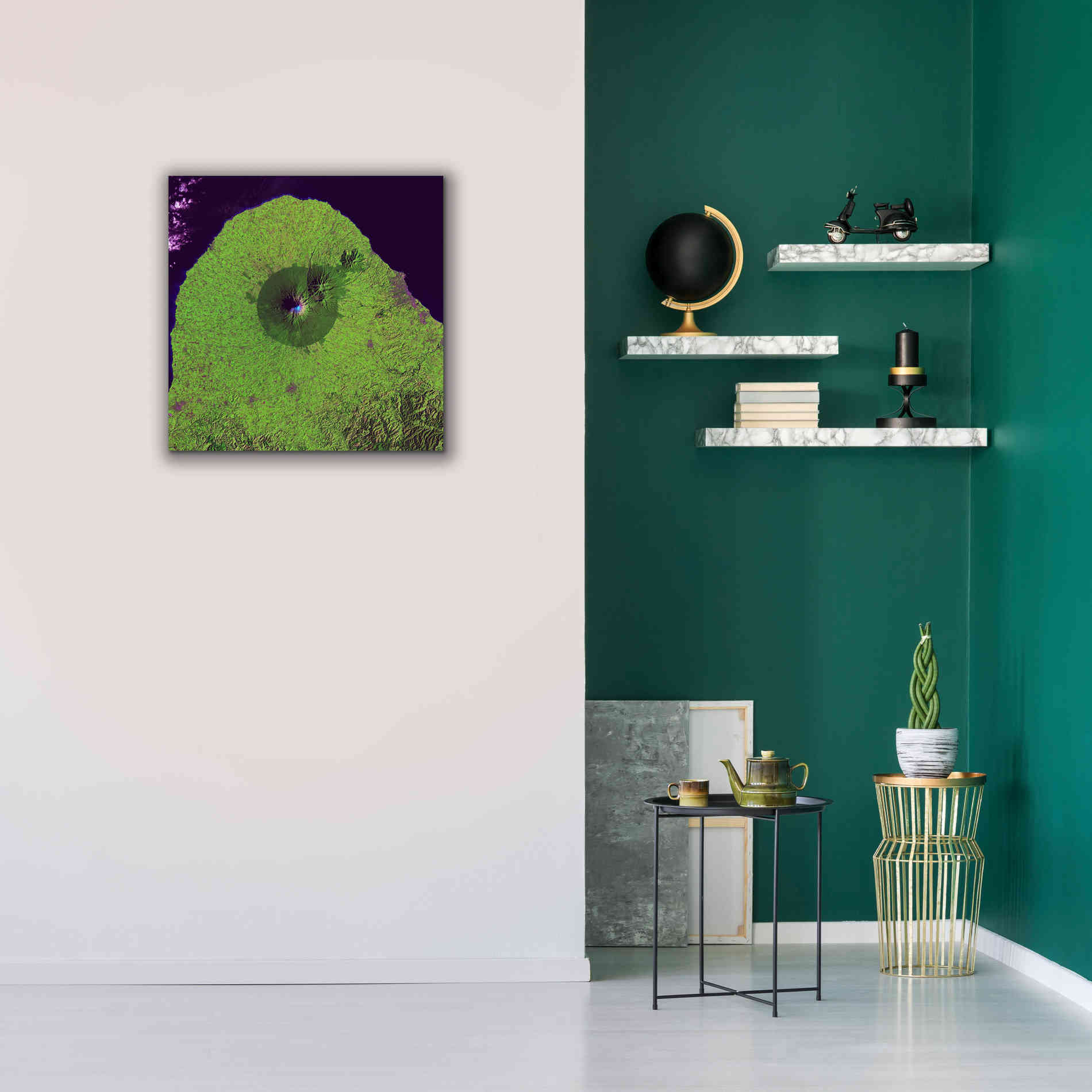 'Earth as Art: Mount Taranaki,' Canvas Wall Art,26 x 26