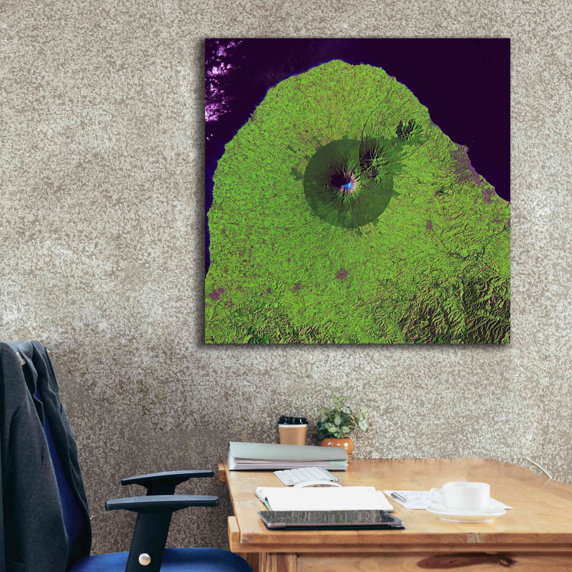 'Earth as Art: Mount Taranaki,' Canvas Wall Art,37 x 37