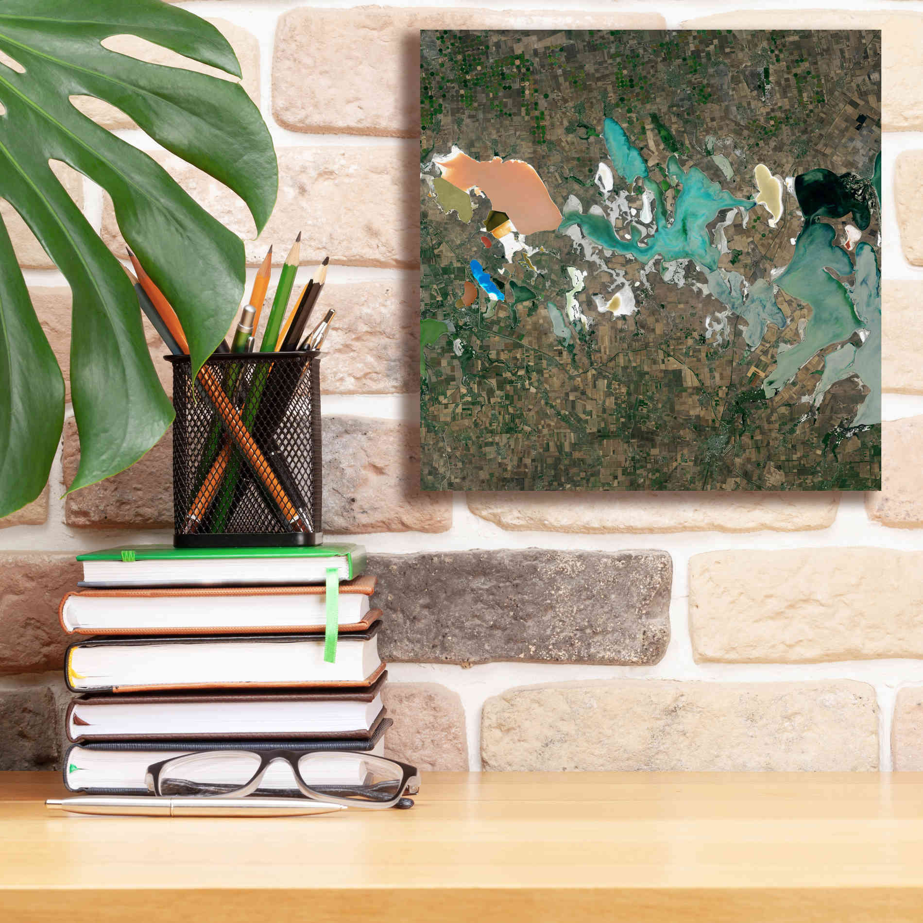 'Earth as Art: Putrid Sea,' Canvas Wall Art,12 x 12