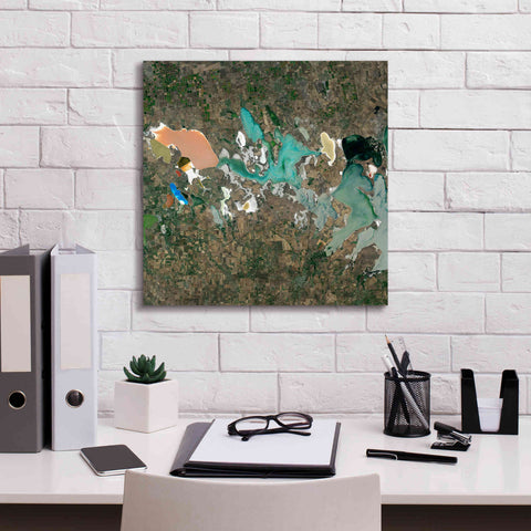 Image of 'Earth as Art: Putrid Sea,' Canvas Wall Art,18 x 18