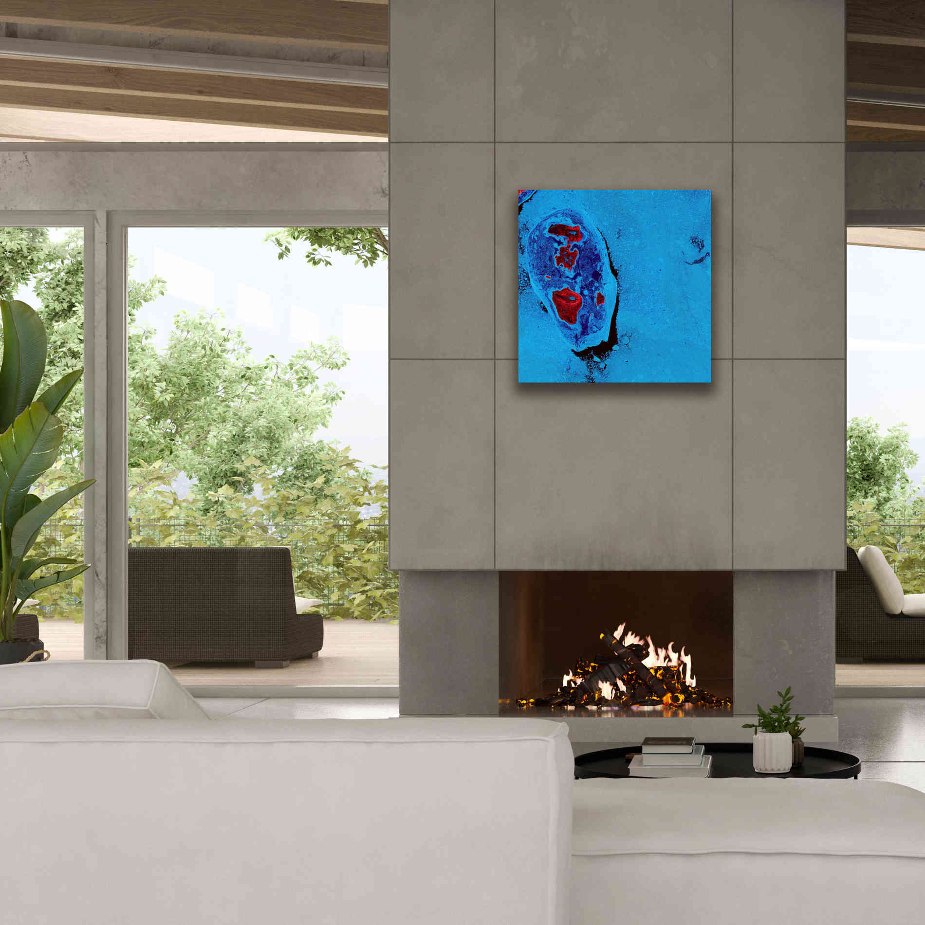 'Earth as Art: Cellular Ice,' Canvas Wall Art,26 x 26