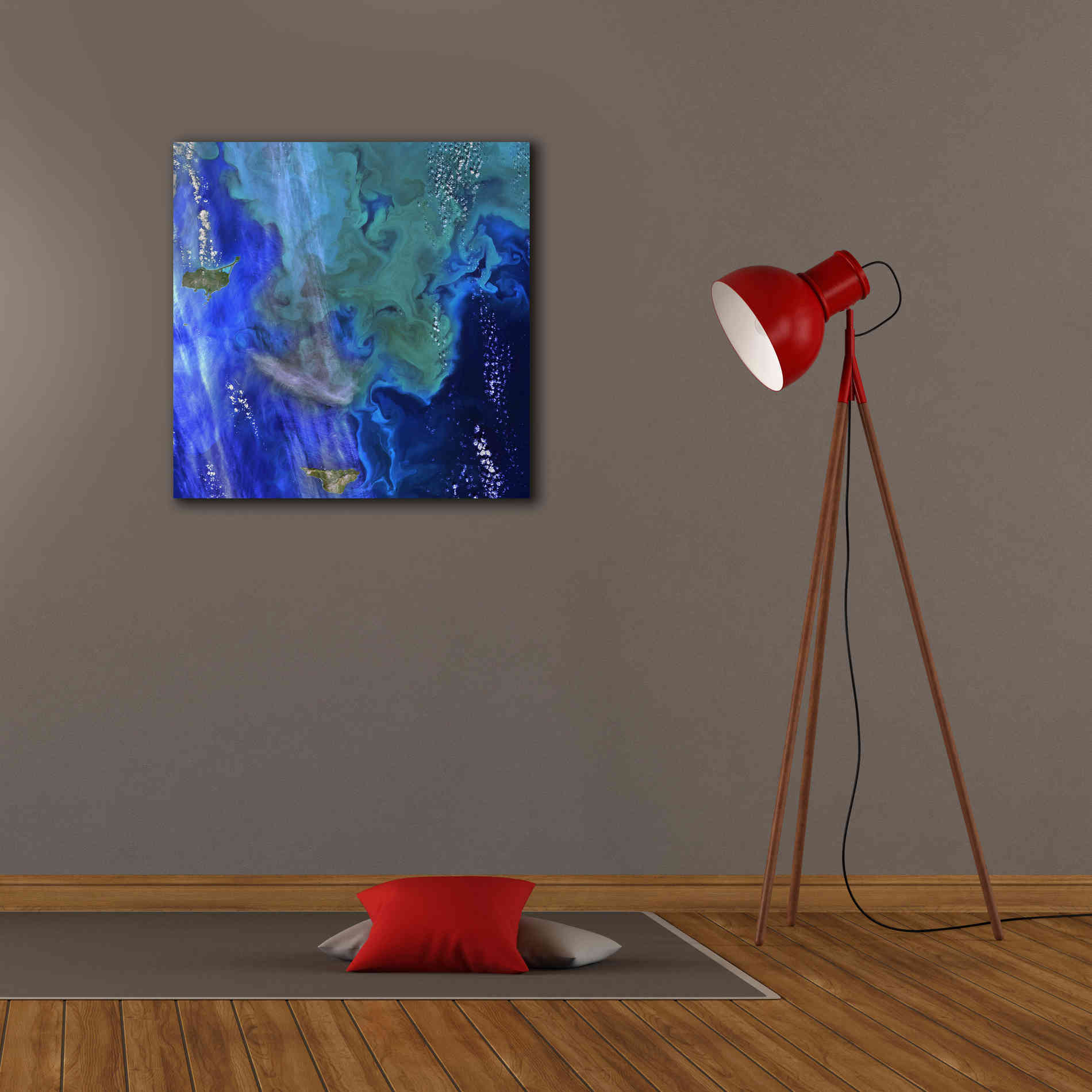 'Earth as Art: Earth's Aquarium,' Canvas Wall Art,26 x 26