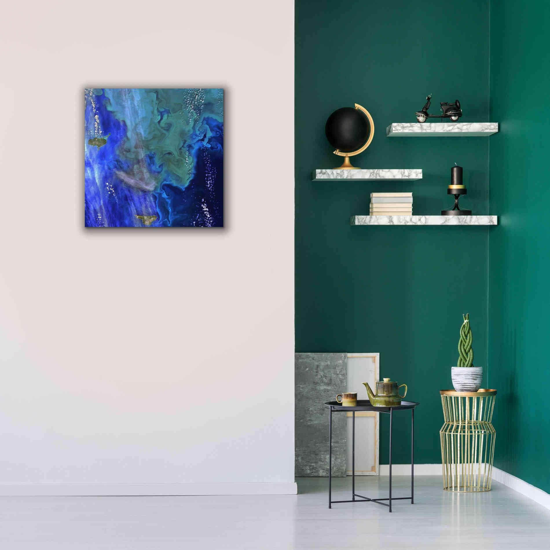 'Earth as Art: Earth's Aquarium,' Canvas Wall Art,26 x 26