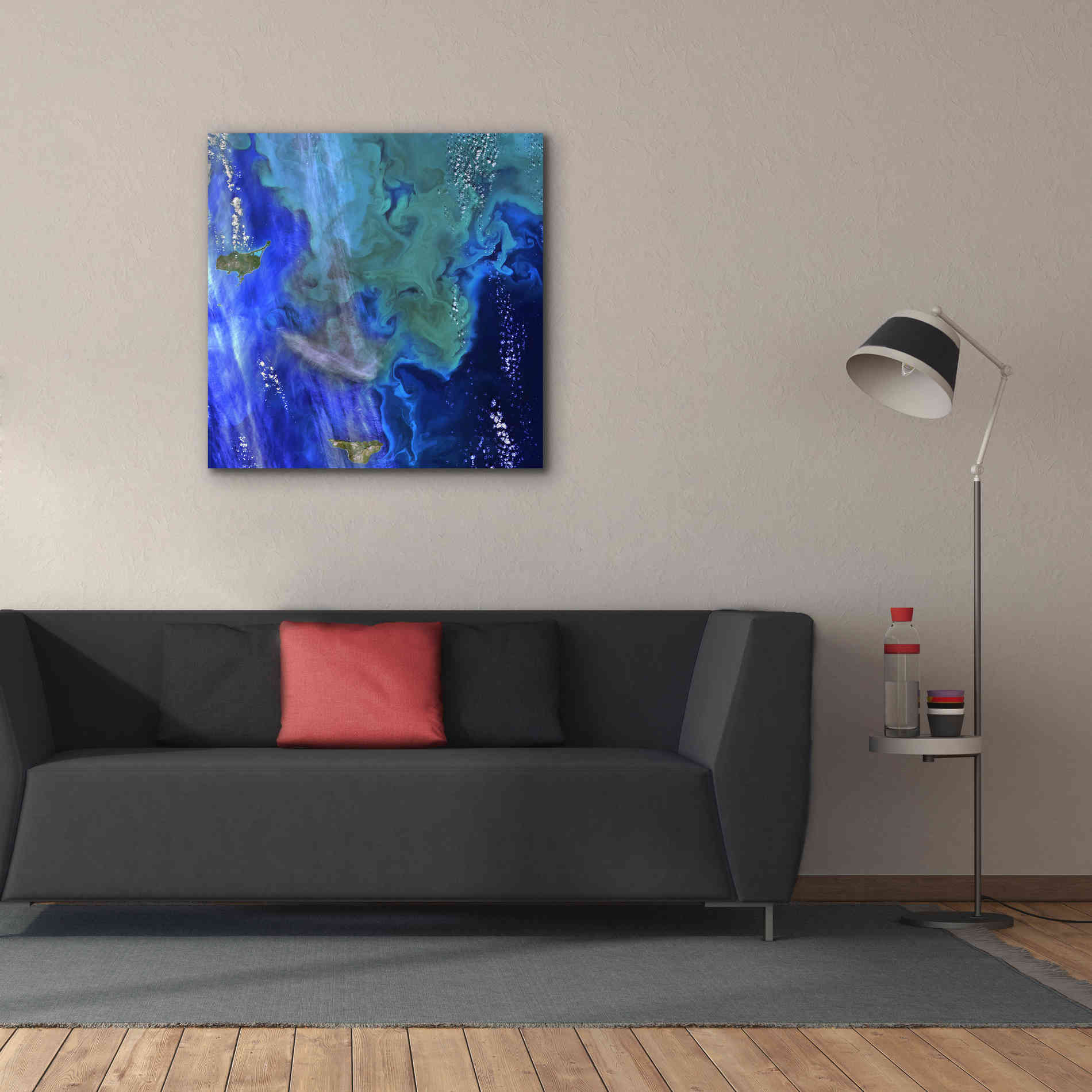 'Earth as Art: Earth's Aquarium,' Canvas Wall Art,37 x 37