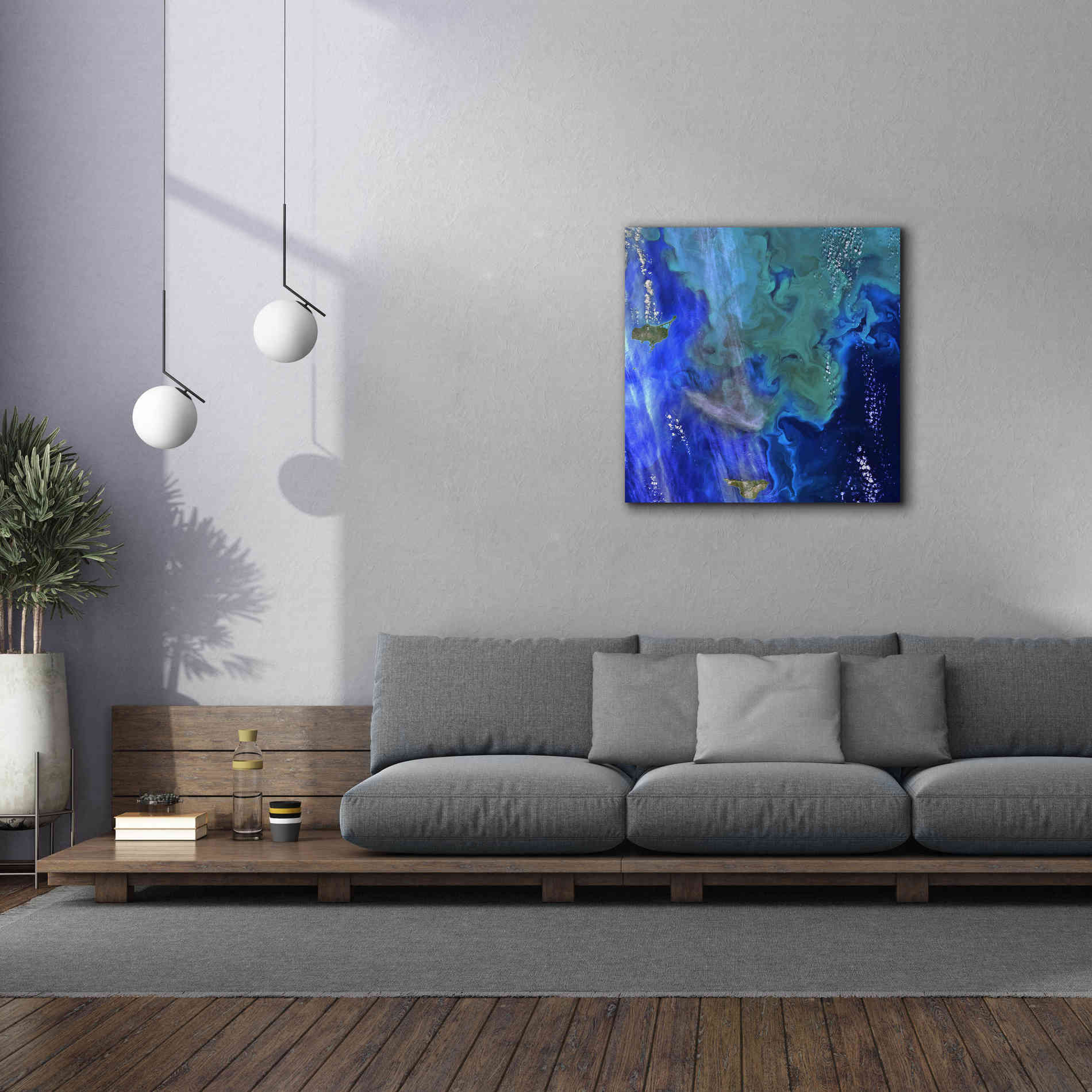 'Earth as Art: Earth's Aquarium,' Canvas Wall Art,37 x 37