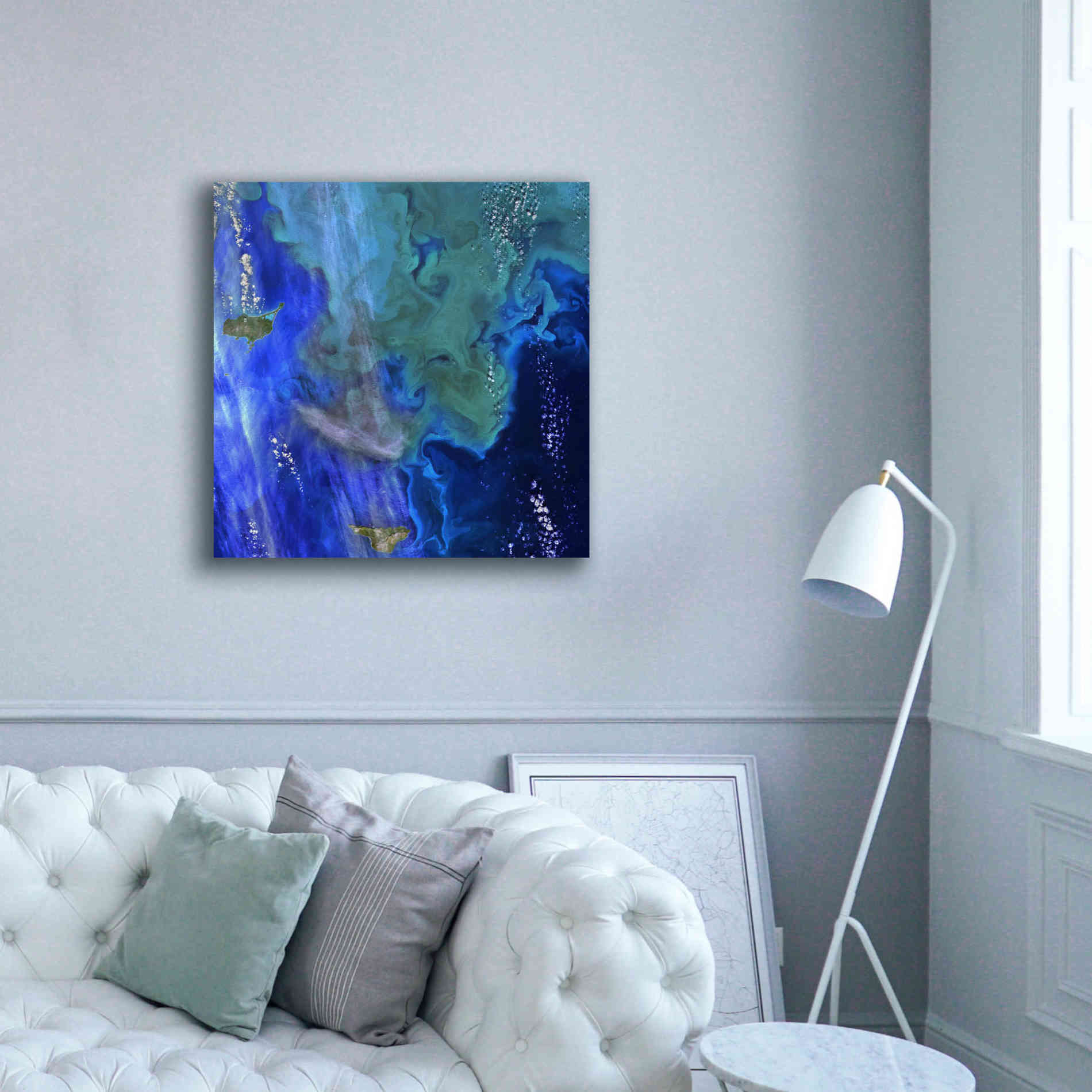 'Earth as Art: Earth's Aquarium,' Canvas Wall Art,37 x 37