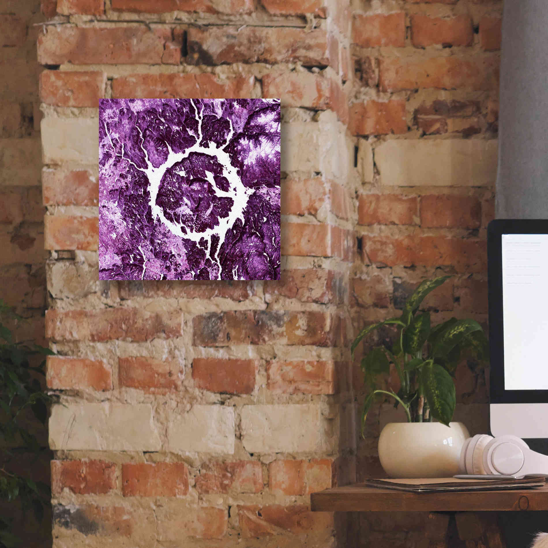 'Earth as Art: Eye of Quebec,' Canvas Wall Art,12 x 12